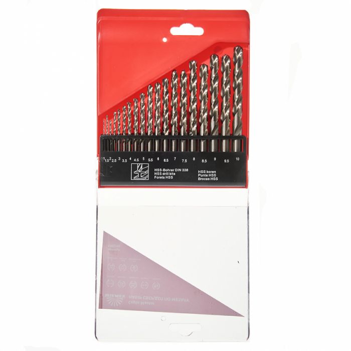 Набір свердел по металу HSS 4341 19 шт. 1–10 мм Vitals Master