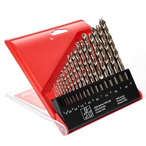 Набір свердел по металу HSS 4341 19 шт. 1–10 мм Vitals Master