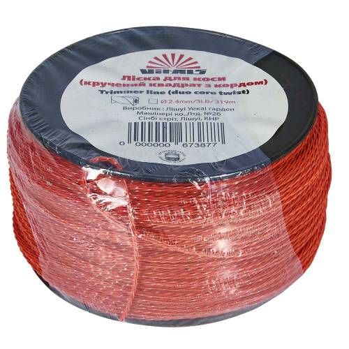 Лісочка для тримерів у бухті Vitals (кручений квадрат з кордом) 2.4mm*3LB (319 м.) Лісочка для тримерів у бухті Vitals (кручений квадрат з кордом) 2.4mm*3LB (319 м.)