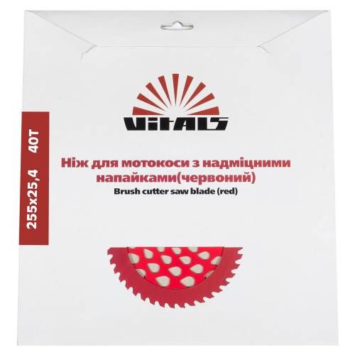 Ніж до мотокоси 40 зуб.(нерж.сталь) в уп. червоний